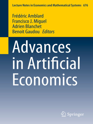 cover image of Advances in Artificial Economics